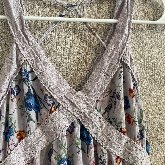 Xhilaration Purple,Blue and Orange Sleeveless‎ Halter Sundress - Picture 3 of 5